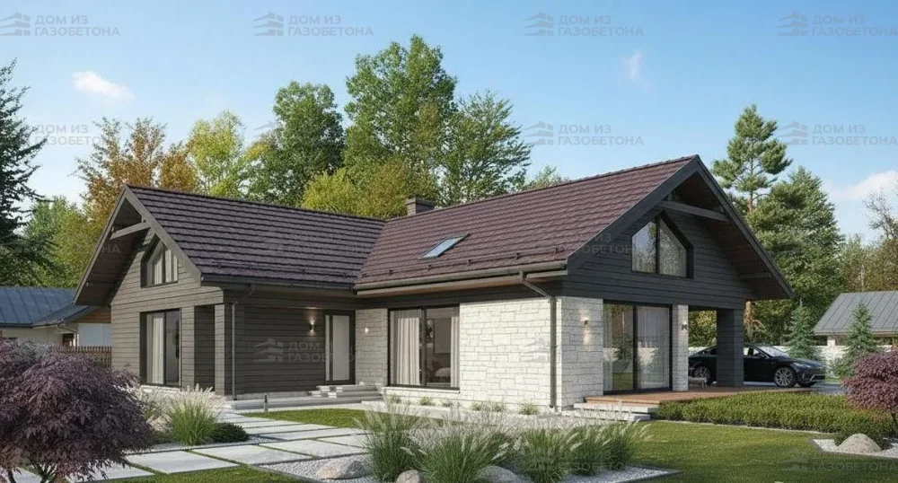 Проект Одноэтажный дом 17 на 18, 169 м2