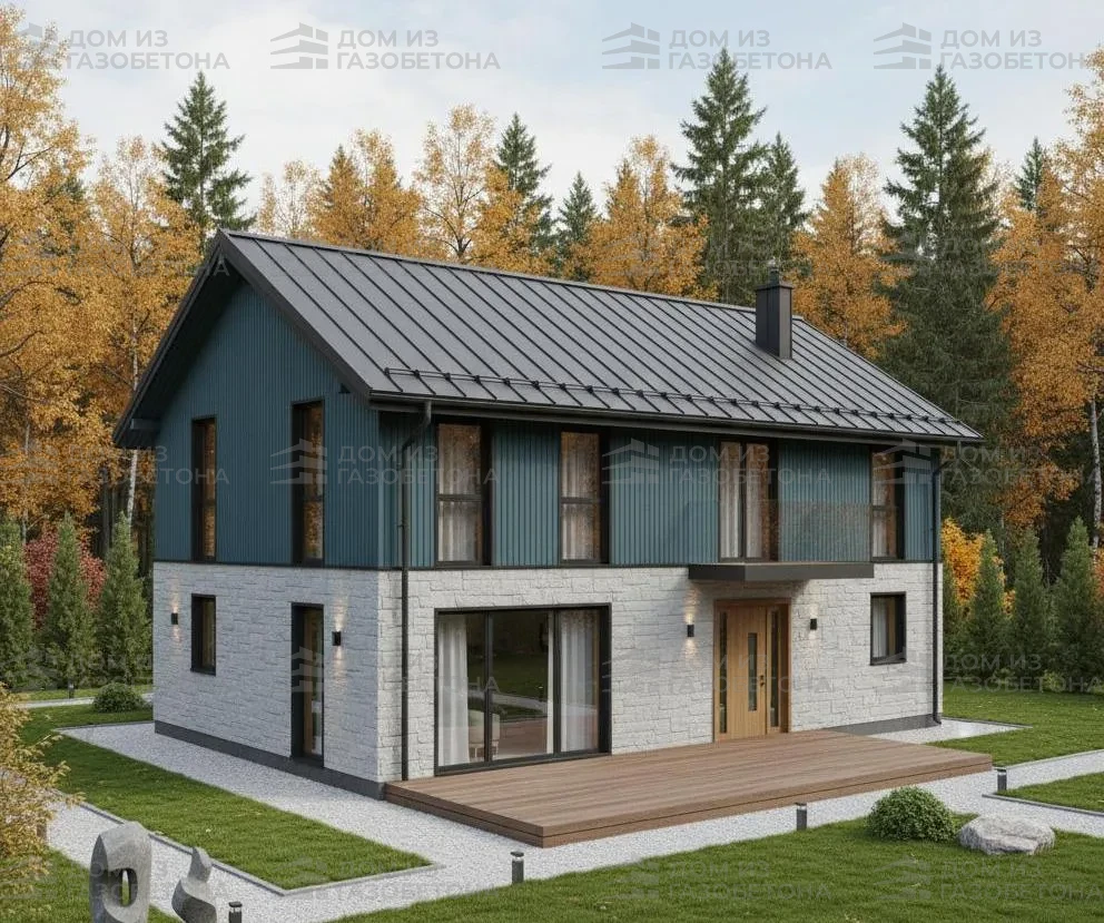 Проект Двухэтажный дом 12 на 10, 219 м2