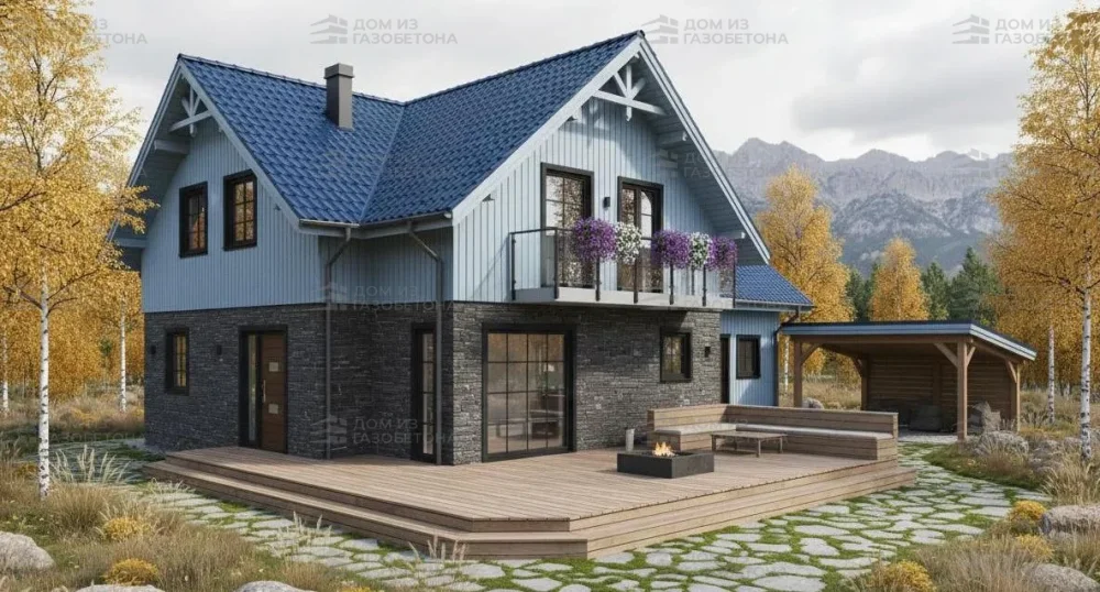 Проект Двухэтажный дом 10 на 12, 183 м2