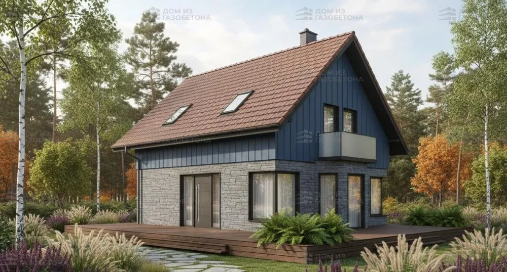 Проект Двухэтажный дом 10 на 9, 112 м2