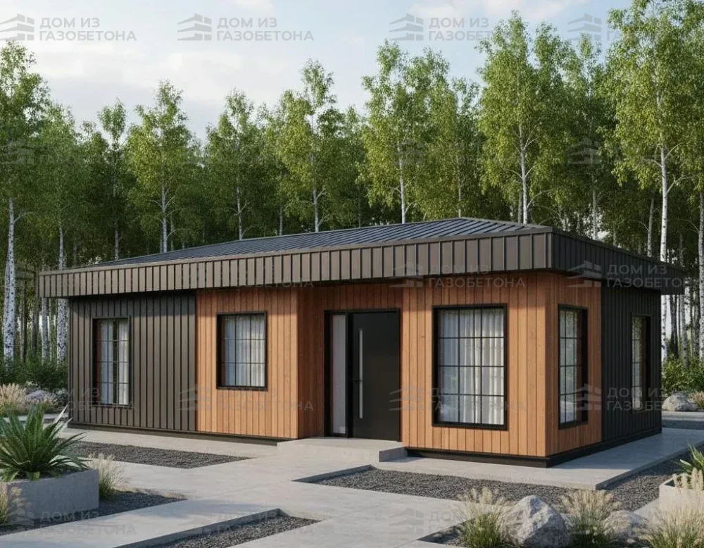 Проект Одноэтажный дом 13 на 9, 92 м2